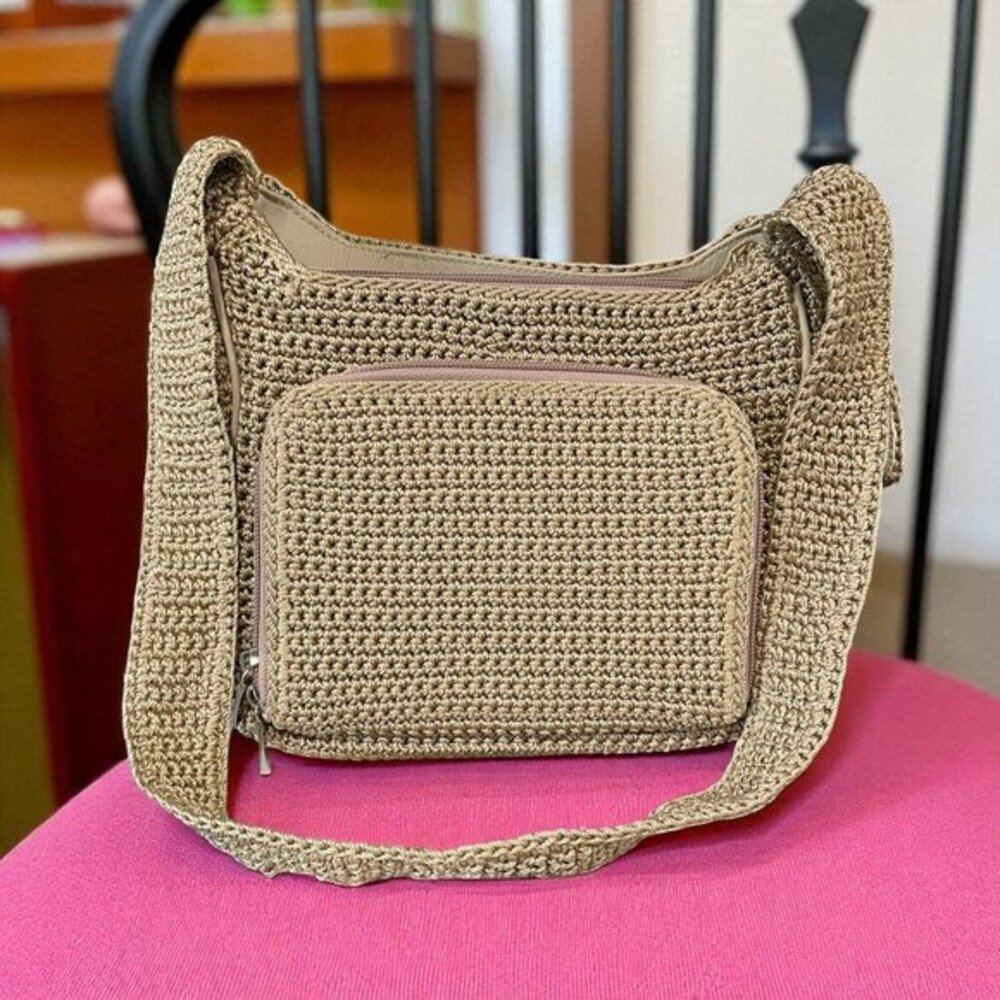 Handmade Crochet Shoulder Bag‎ Crossbody Tote Boho Cottagecore Summer Purse